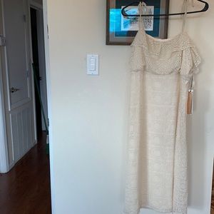 Lace and Lined Cream Dress